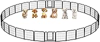 Vista 17 de Yaheetech Corralito para perros al aire libre, 32 pulgadas, 24 paneles, corral para perros para interiores, resistente, corral de ejercicio