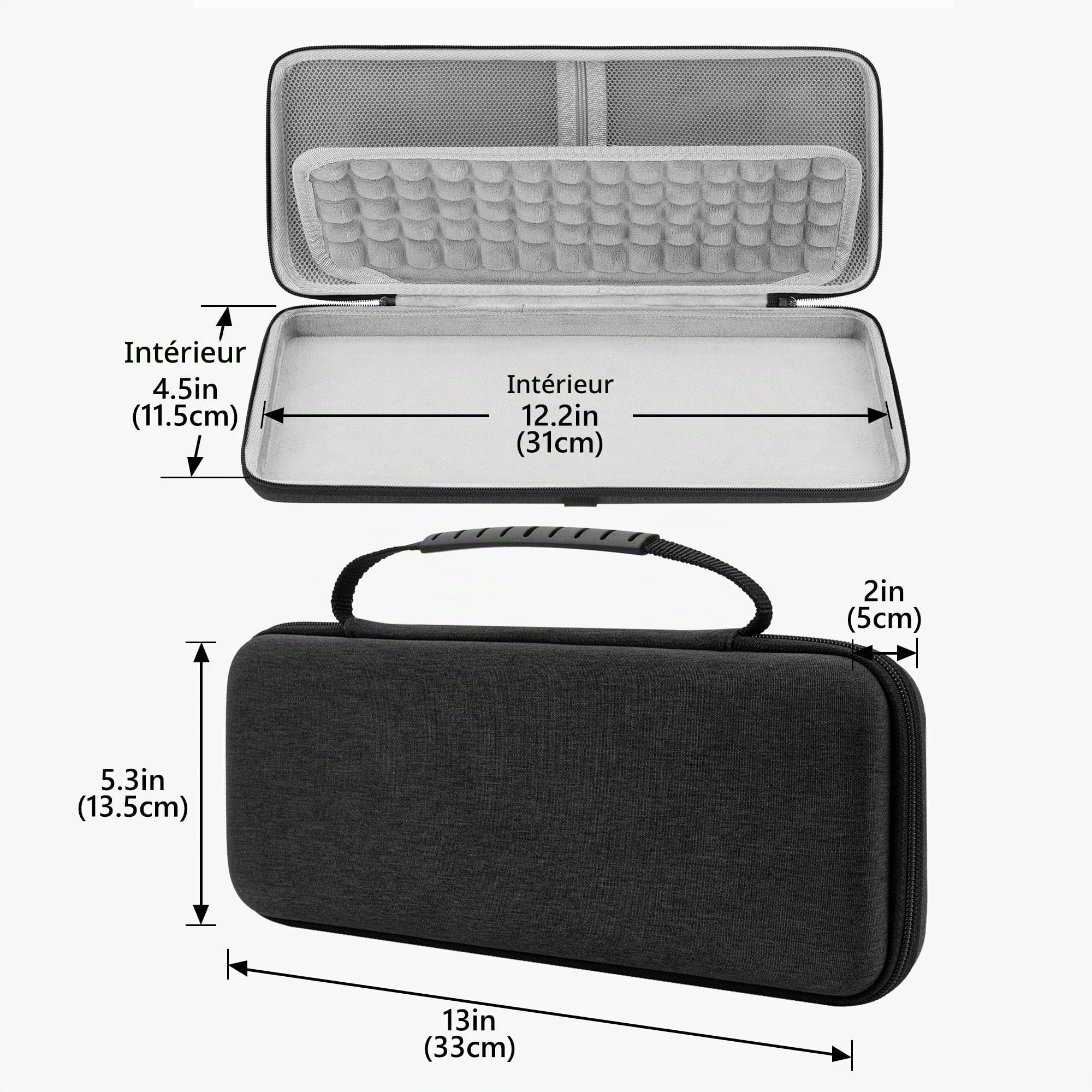 Étui de Transport Rigide Geekria, Coque EVA de Protection Compatible avec Blackmagic Design ATEM Mini Pro (Gris foncé)