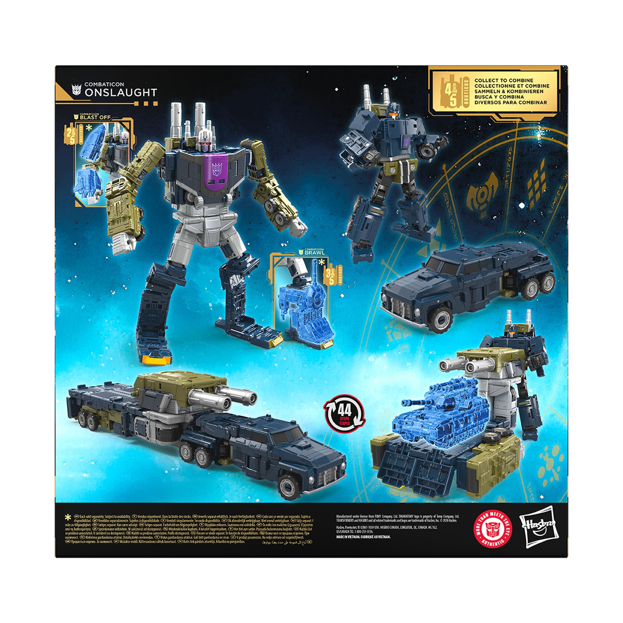Transformers, Age of the Primes Commander Class, Combaticon Onslaught, action figure convertibile da 17 cm, giocattoli di robot dagli 8 anni in su