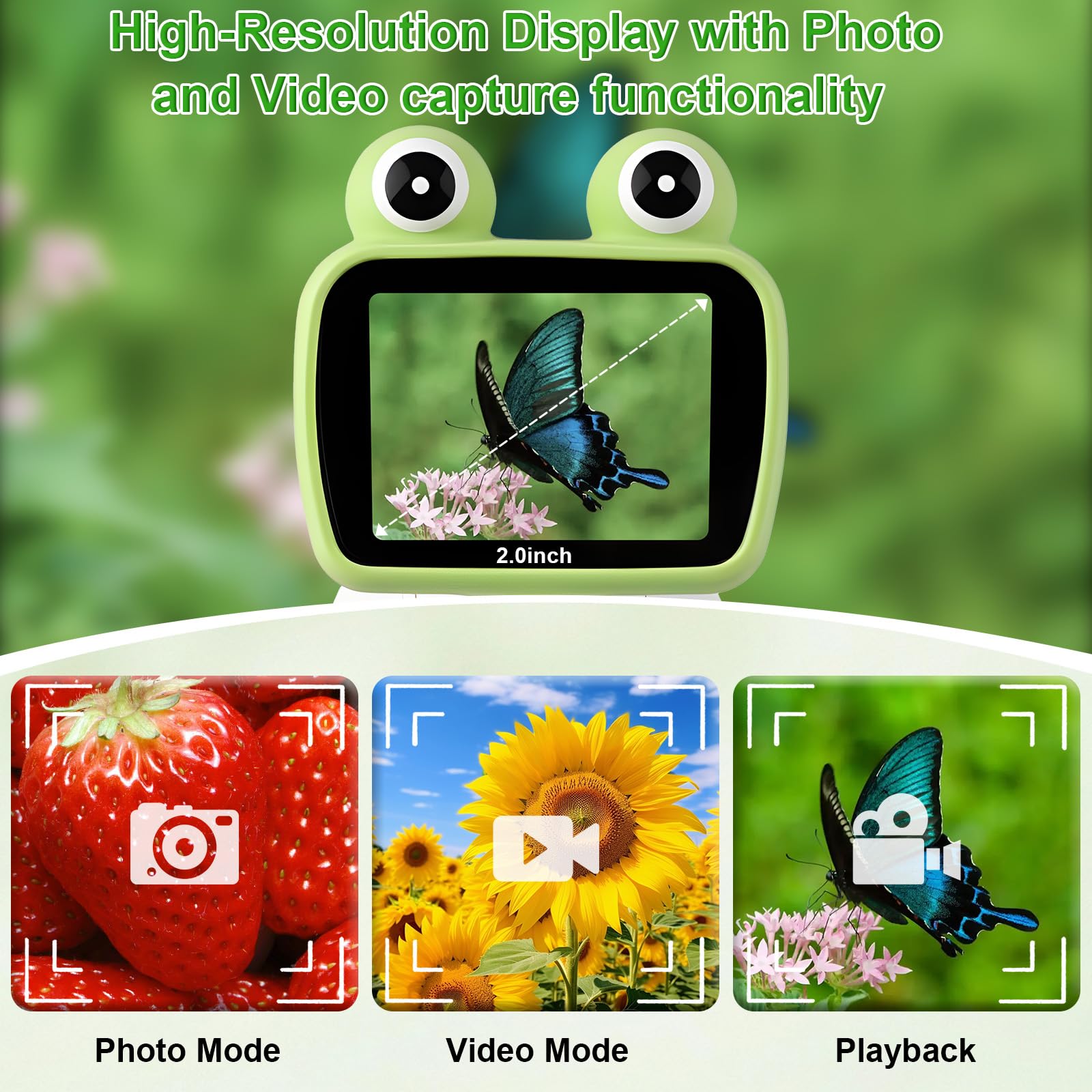 GuKKK Microscopio para Niños, Microscopio IPS de 2.0 Pulgadas,Minimicroscopio 1000X USB WiFi HD 1080P,Tarjeta de 32 GB,Microscopi Portátil para Niños con LED Fotos y Videos, Función Portátil y Fija