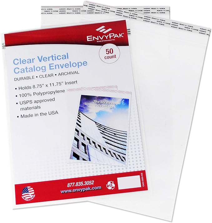 EnvyPak Clear Catalog Envelope Vertical Style Permanent