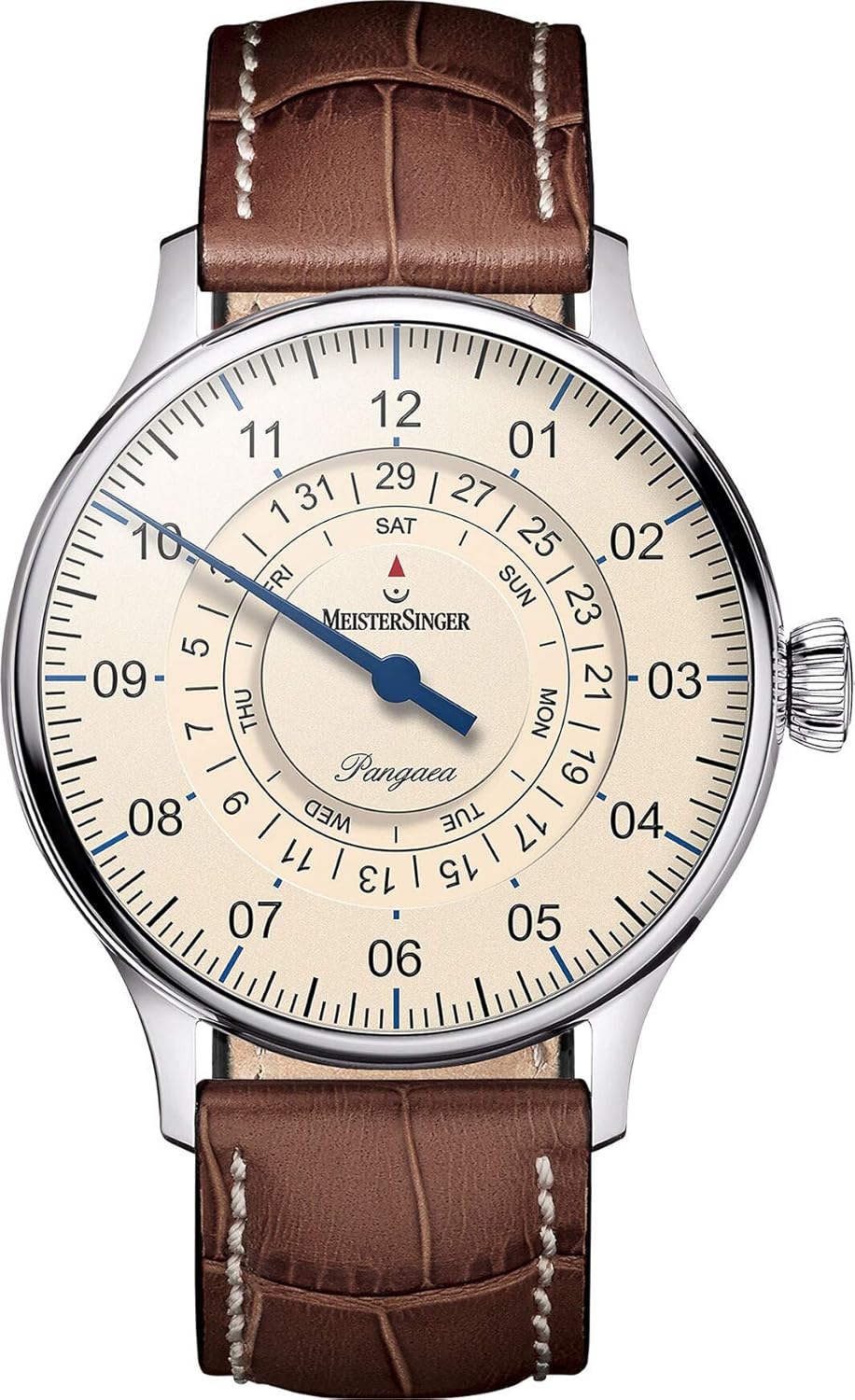 MeisterSinger Horloges herenhorloge met één hand horloge met extra functie  Pangaea Day Date PDD903 : Amazon.nl: Kleding, schoenen \u0026 sieraden