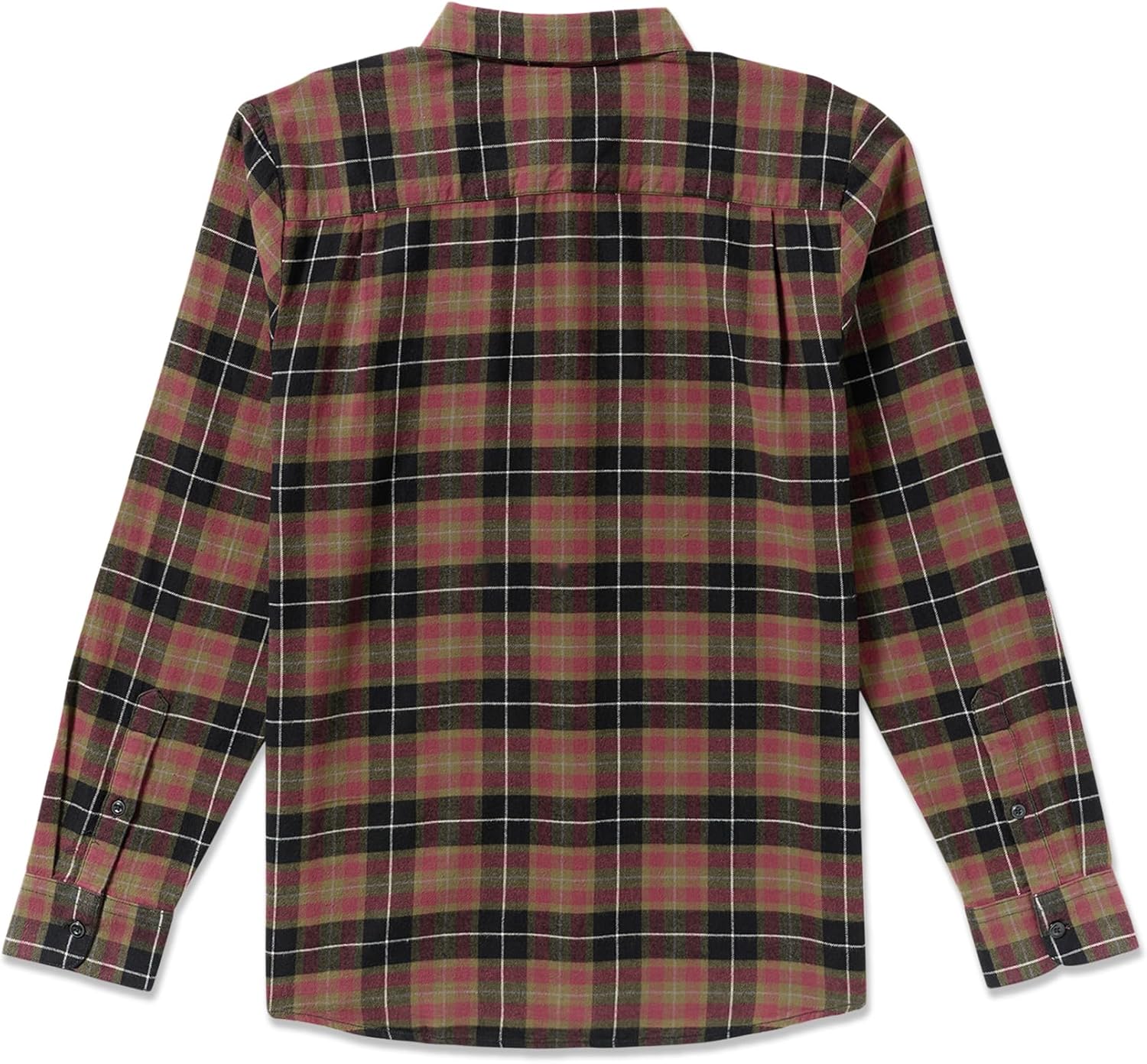 Volcom Men's Caden Plaid Long Sleeve Flannel Shirt – Button-Front, Soft Brushed Cotton - Image 7