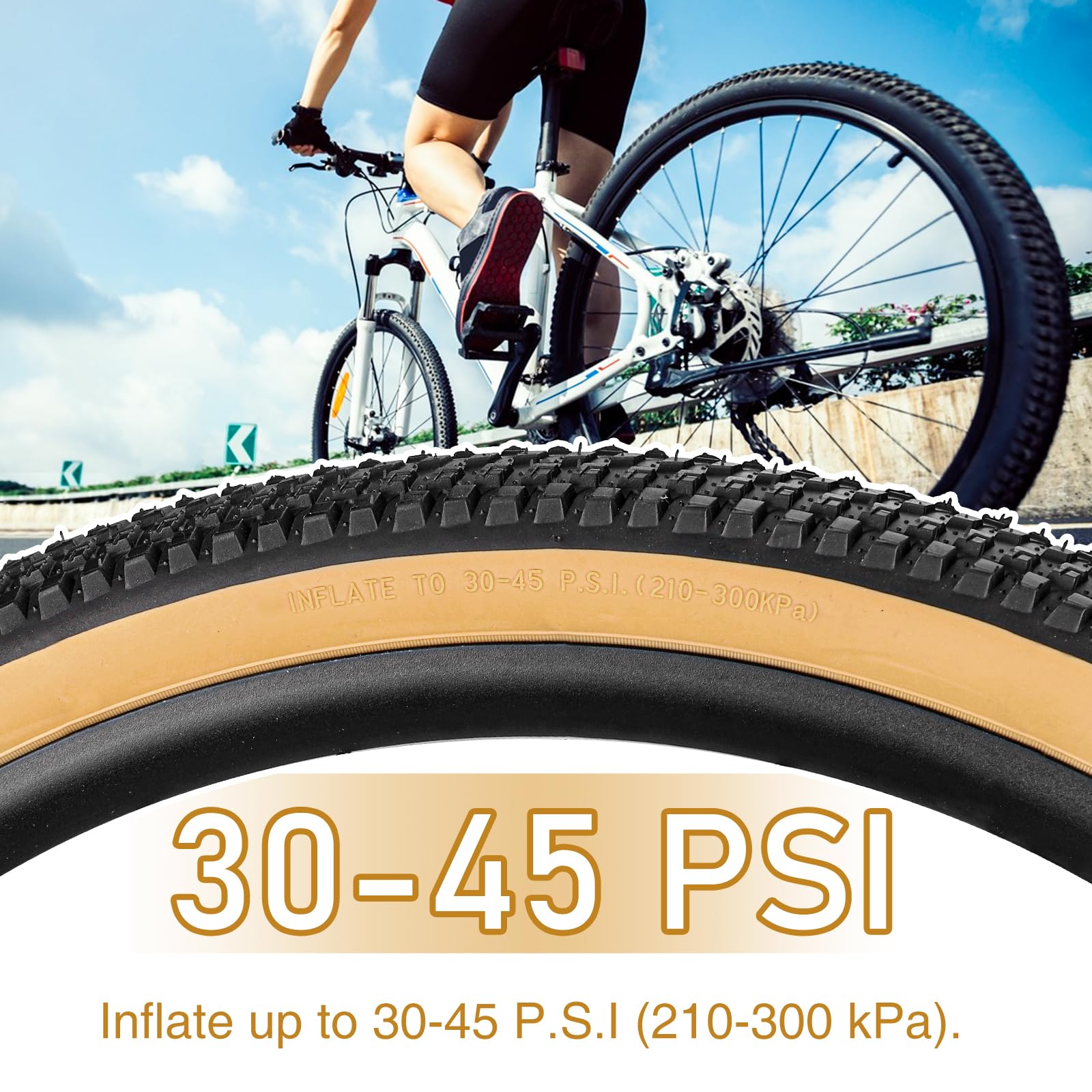 ZUKKA 2 neumáticos plegables de 24/26/27,5 pulgadas, 24/26/27,5 x 2,125 x 2,125 pulgadas, repuesto para bicicleta de montaña, bicicleta infantil, bicicleta de crucero, bicicleta Commuter