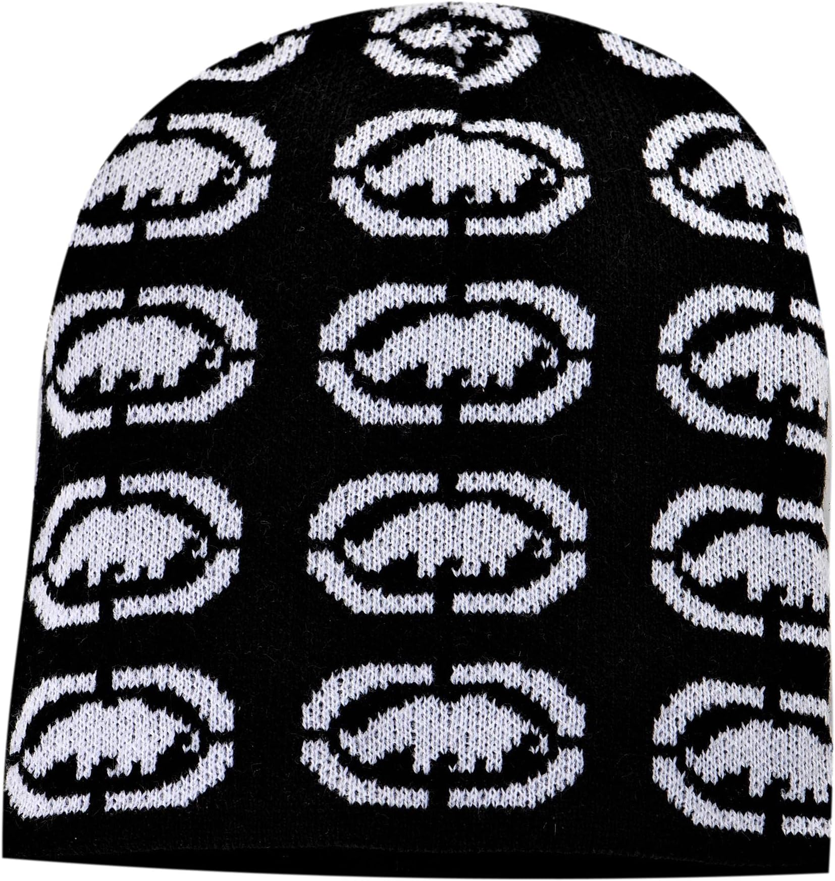 Ecko Unlimited All Over Rhino Print Black White Beanie