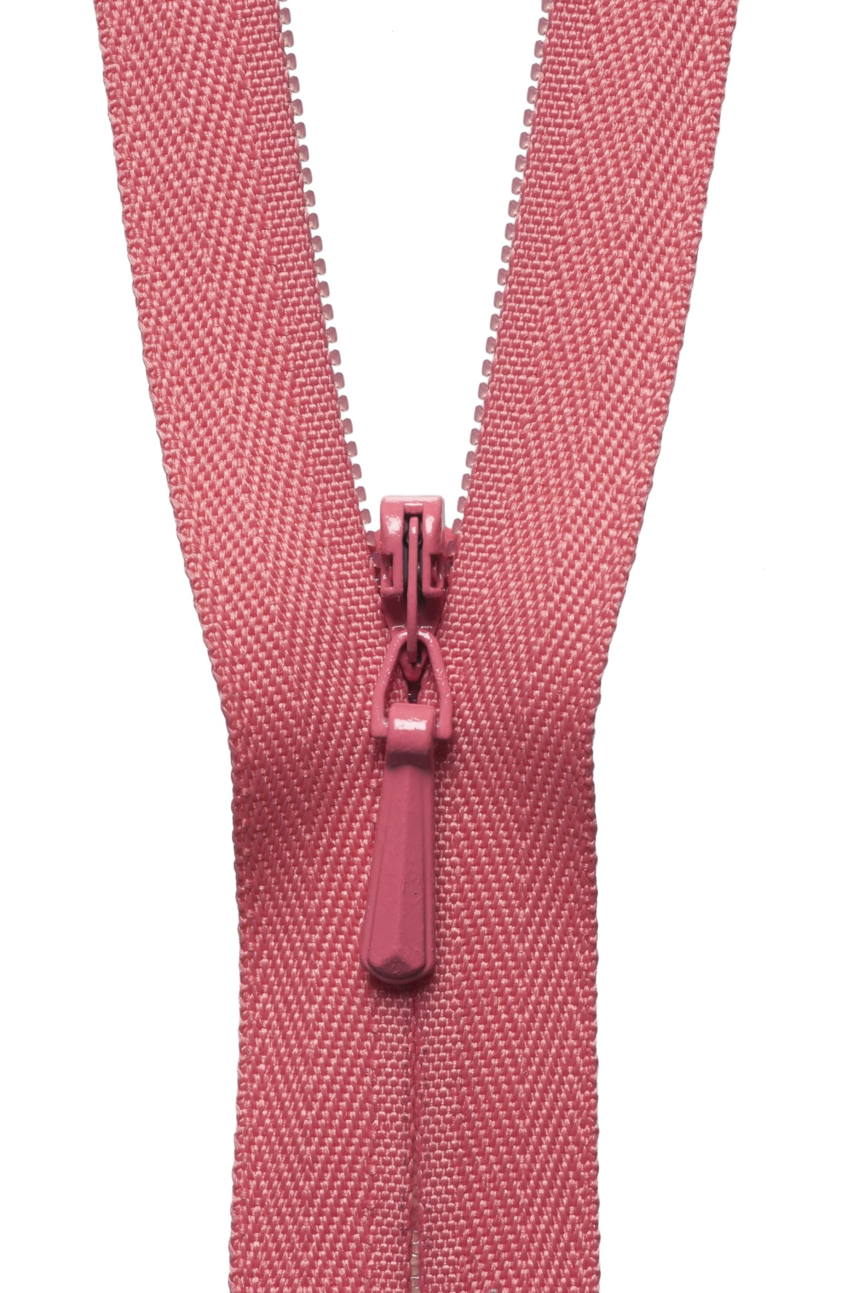 YKK Concealed Zip, Nylon, No. 338 Coral Pink, 41 cm Length