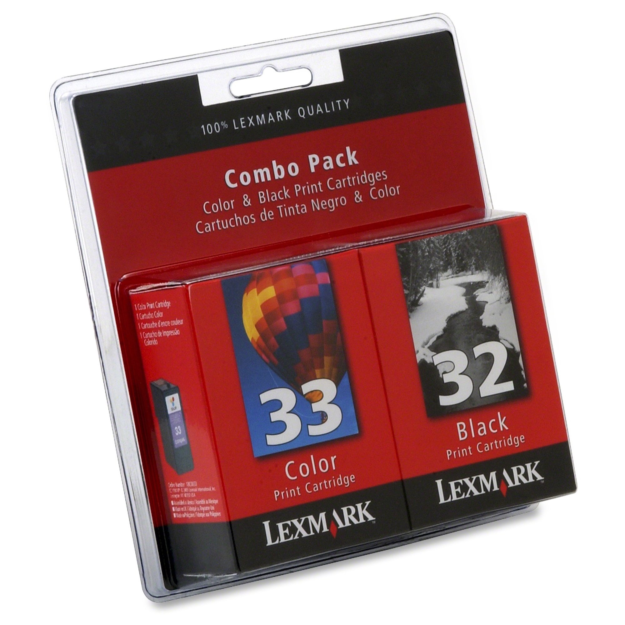 Lexmark 32 (18C0533) Black Ink Cartridges, Twin Pack
