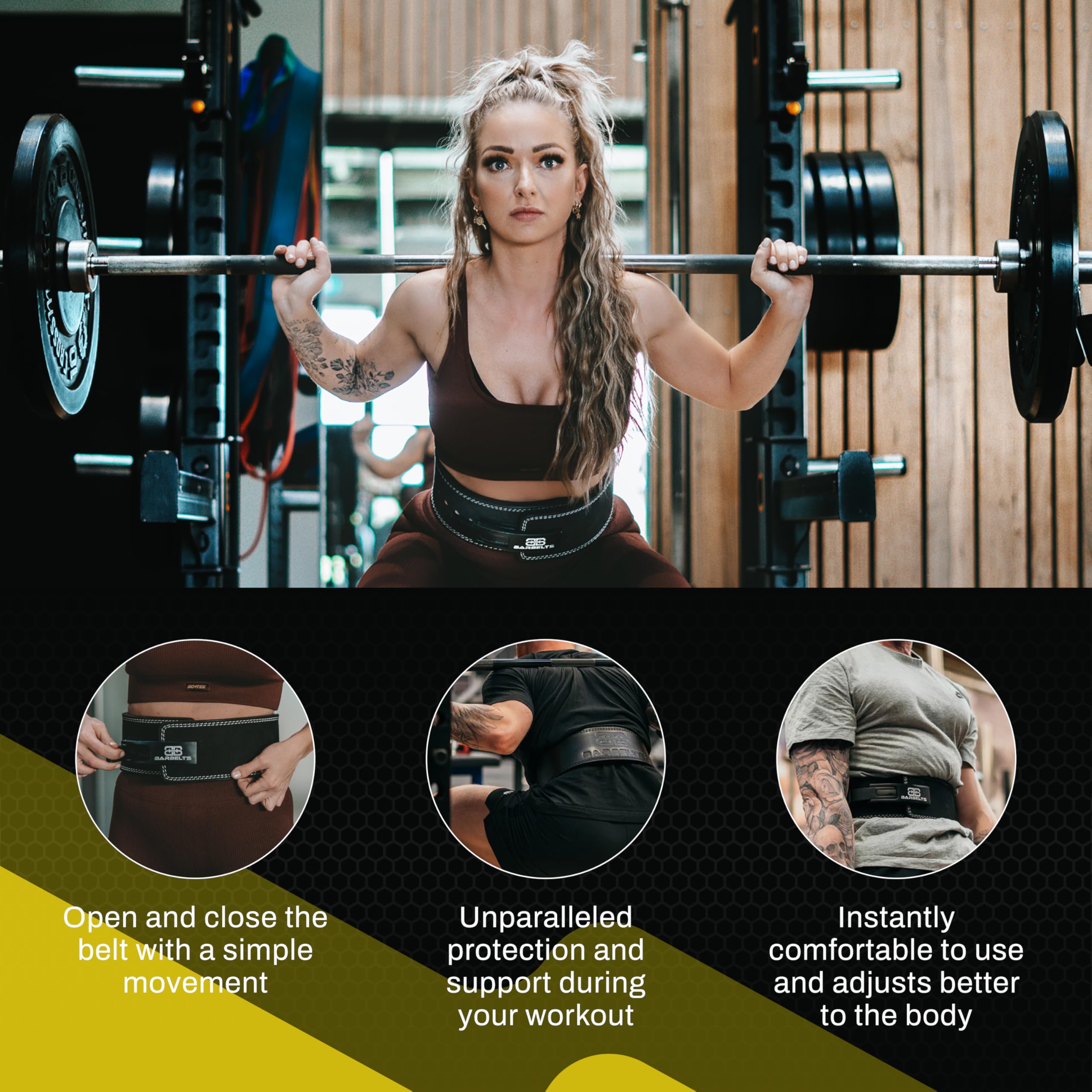 Lever Belt 10mm, Powerlift Gürtel, 100% Leder, Gewichtlifting Belt Strap, Gürtel für Krafttraining
