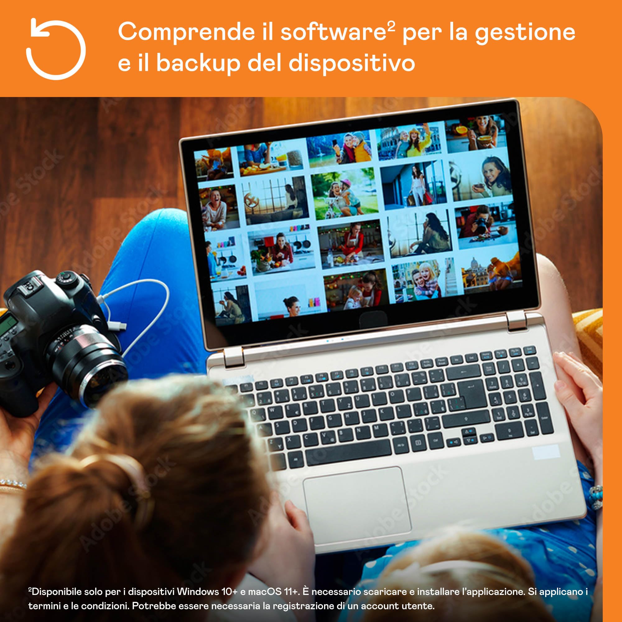 WD 5TB My Passport Compatibile con USB-C, HDD Portatile, USB 3.2 Gen 1/USB 3.0, Protezion con password, Software per la gestion e il backup, Formatto per Windows, ChromeOS and MacOS, Grigio