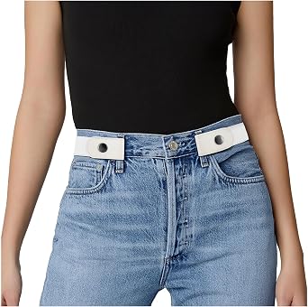 WHIPPY Buckle Free Comfortable Elastic Belt for Women or Men, Buckle-less No Bulge No Hassle Invisible Belts