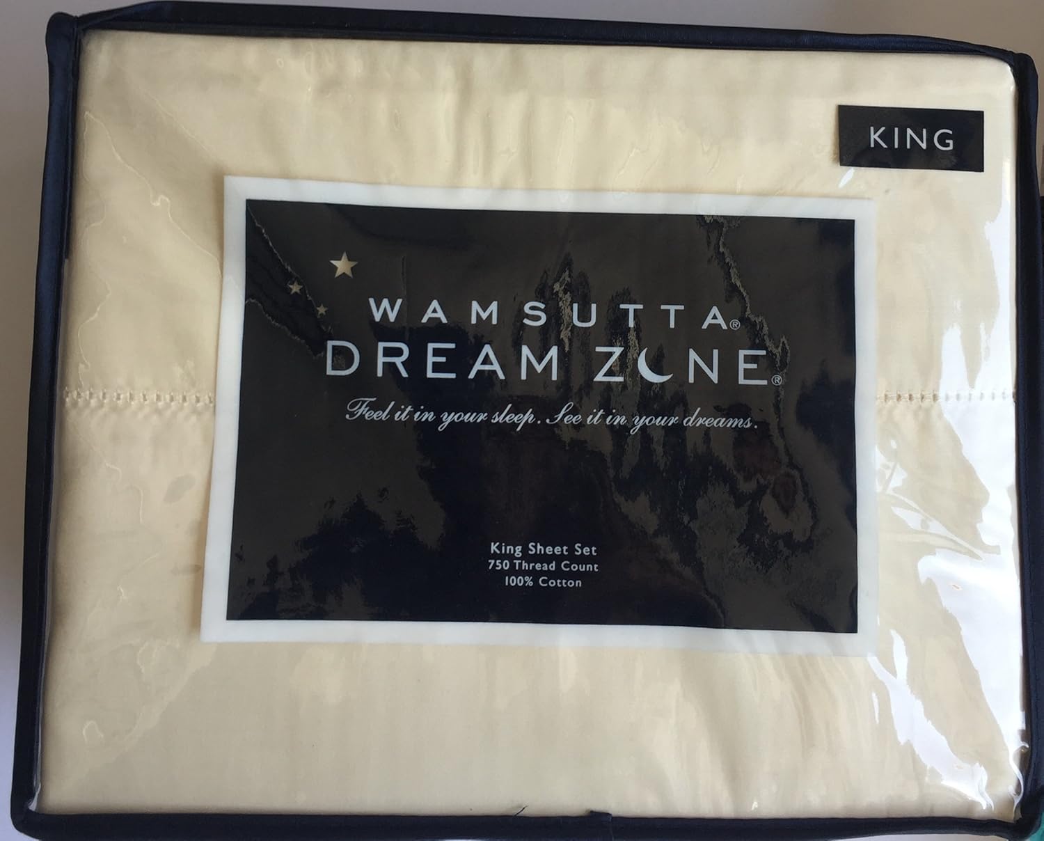 Wamsutta Dream Zone King Sheet Set, Ivory Cream, 750 Thread