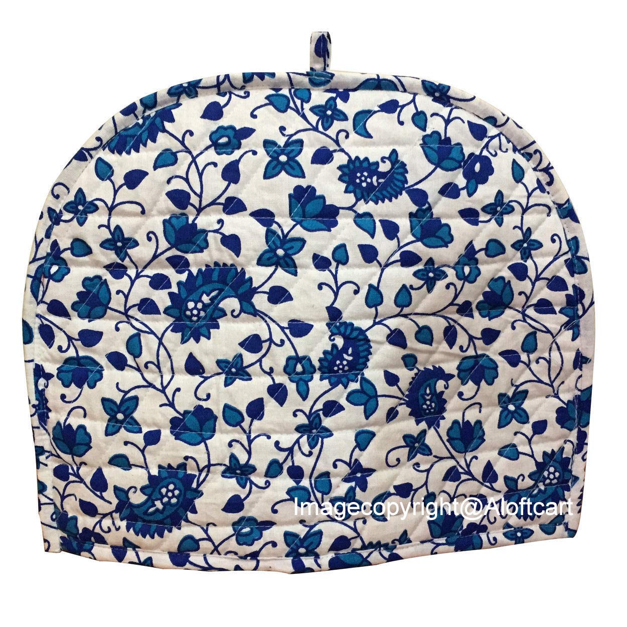 Blue White Cotton Handmade Designs Tea Cozy Creative Tea Cosy Indian Mandala Tea Cozies Tea Pot Cover
