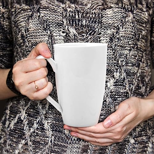 Miniatura 4 de amhomel Taza de té de porcelana con infusor y tapa, taza de té de cerámica de 16 onzas para hojas sueltas, café, cacao y leche, regalo de té para