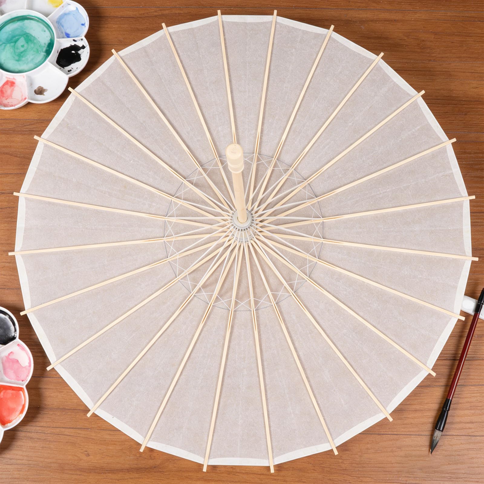 Armature de Parasol en Bambou Artisanal avec Poignée Antidérapante pour DIY et Mariage