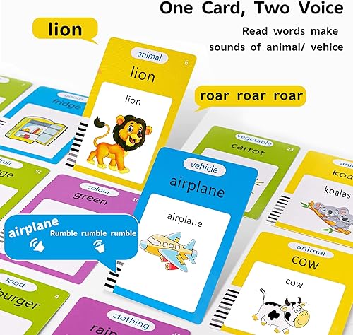 Miniatura 3 de Nestling Tarjetas didácticas parlantes para niños de 2 a 6 años, juguetes de terapia del habla, juguetes Montessori, juguetes sensoriales para