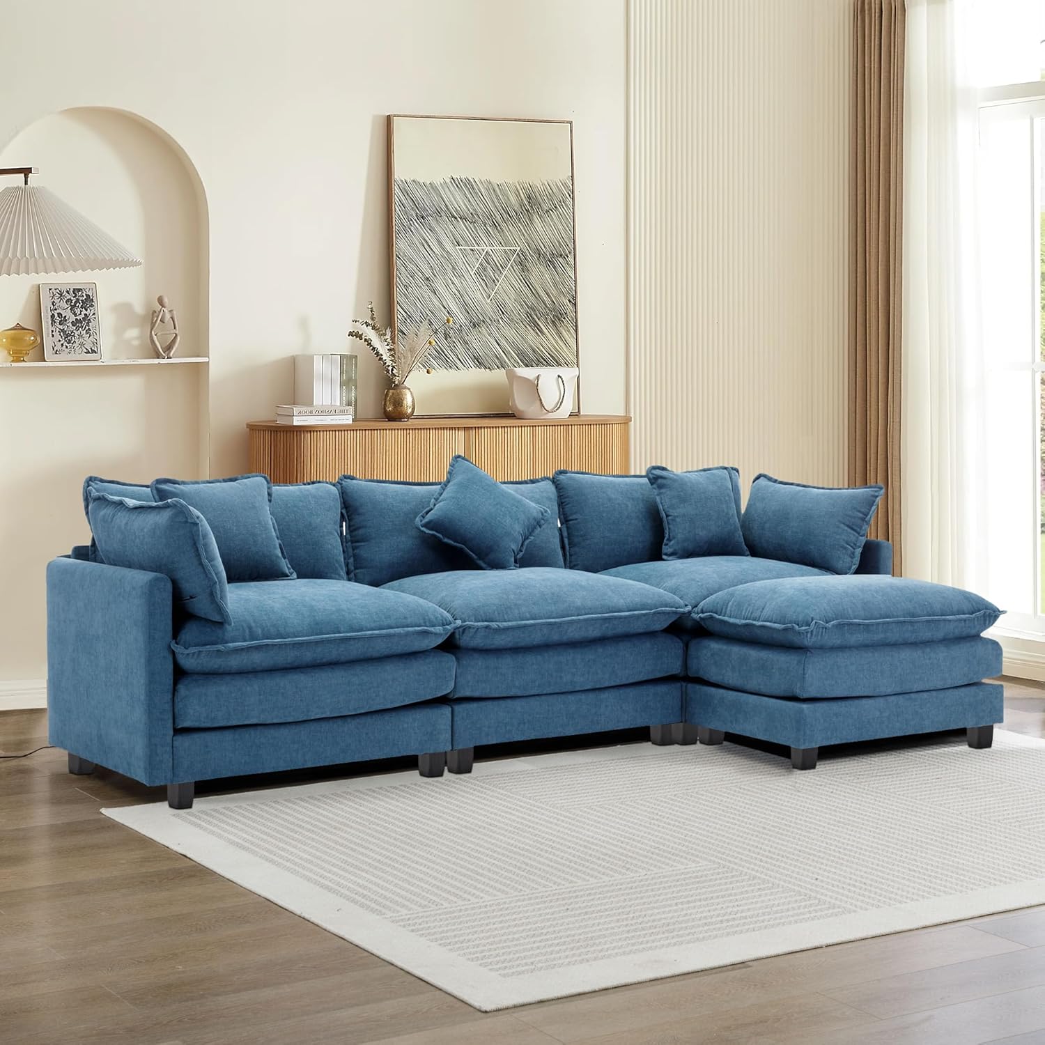 Amazon.com: mikibama Modular Sectional Sofa, 112" L Shaped Sofa Set for ...