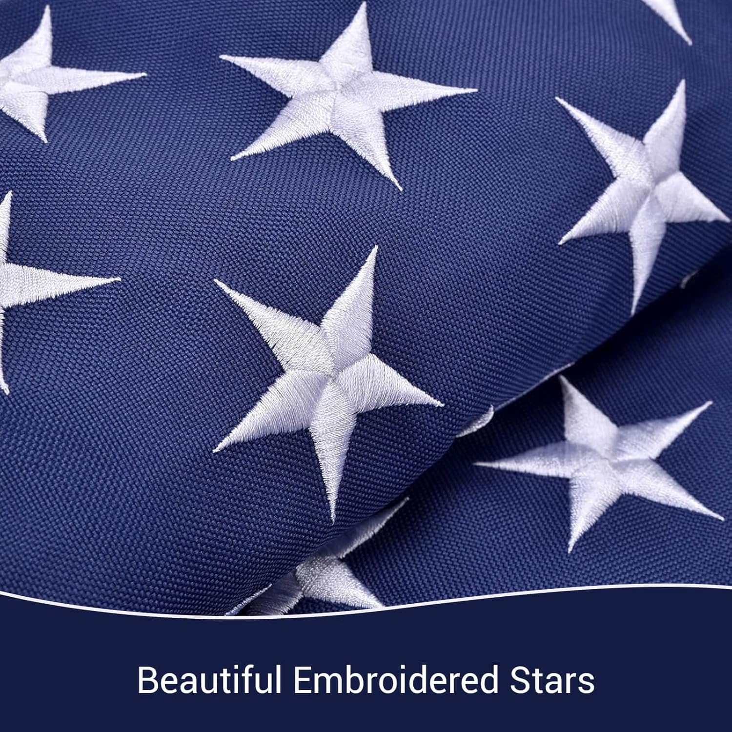American Flag 3x5 FT Long Lasting 420D Heavy Duty US Flags for High Wind TearProof Polyester USA Flag with Embroidered Stars, Sewn Stripes, Brass Grommets