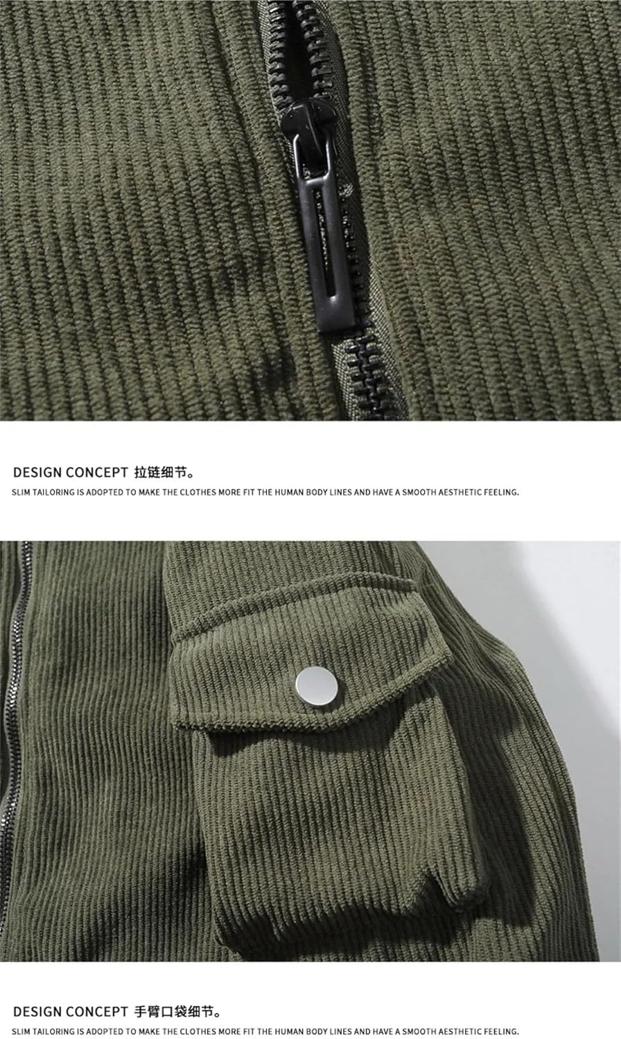 Men Casual Baseball Collar Jacket Coats For Solid Color Comfortable Outerwear Outdoor Zipper Clothing