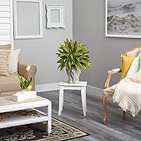 Vista 5 de Nearly Natural Planta artificial Tradescantia de 25 pulgadas en maceta con forma de elefante blanco (tacto real)