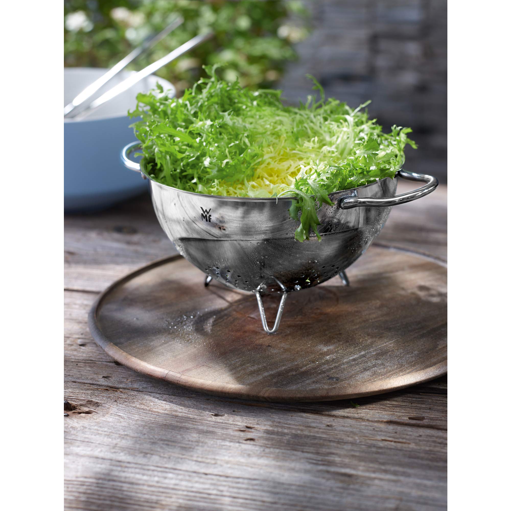 WMF Gourmet Sieb Edelstahl 24 cm, Seiher mit Standfüßen & Gourmet Messbecher Glas 1l, hitzebeständiges Glas, Messbecher 1l, Skalierung für Liter, Milliliter, Tassen und Gramm, Transparent