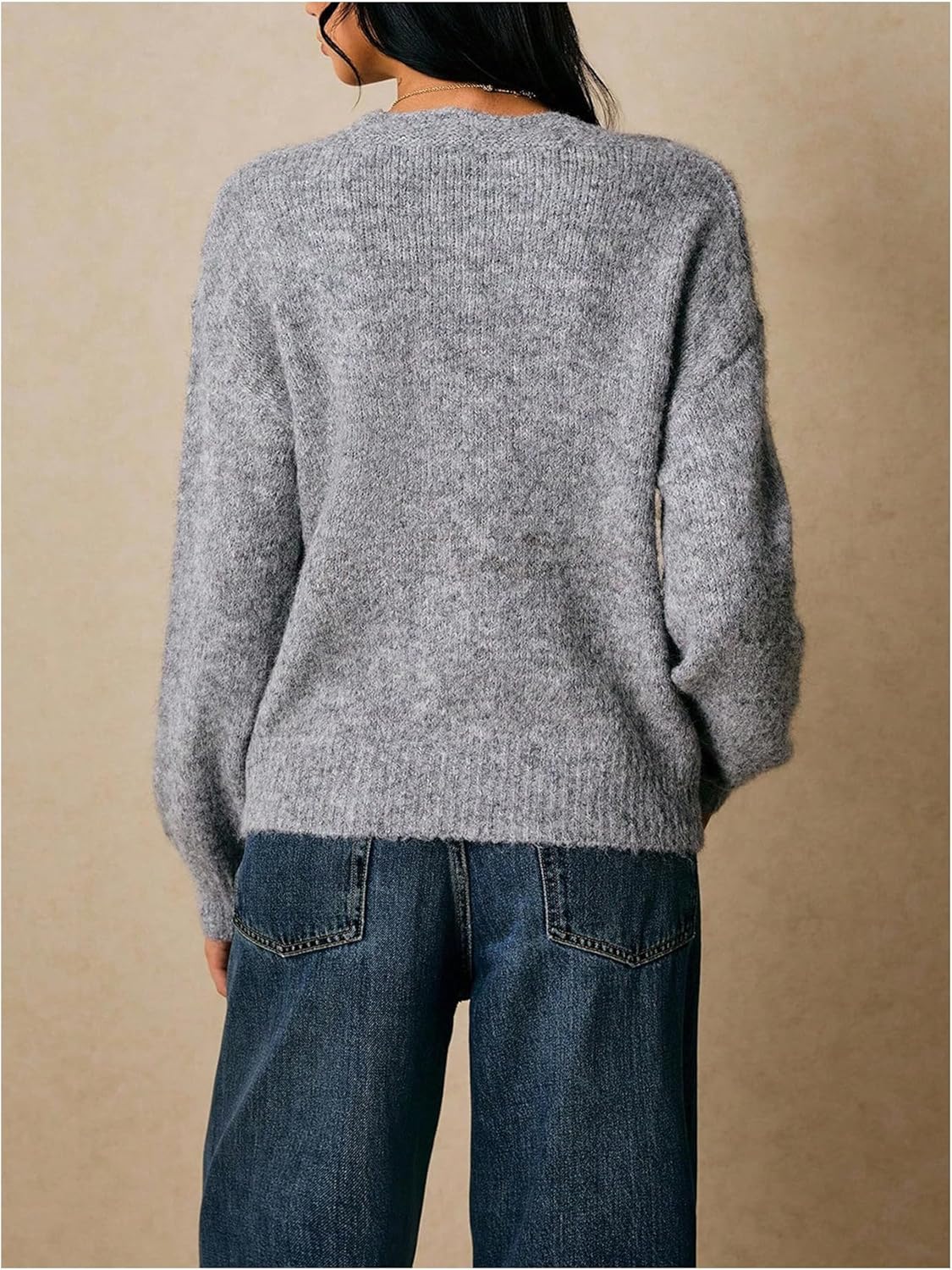 Women's Button Down Cardigans Scalloped Edge Knit Sweater Elegant Fall Tops - Image 3