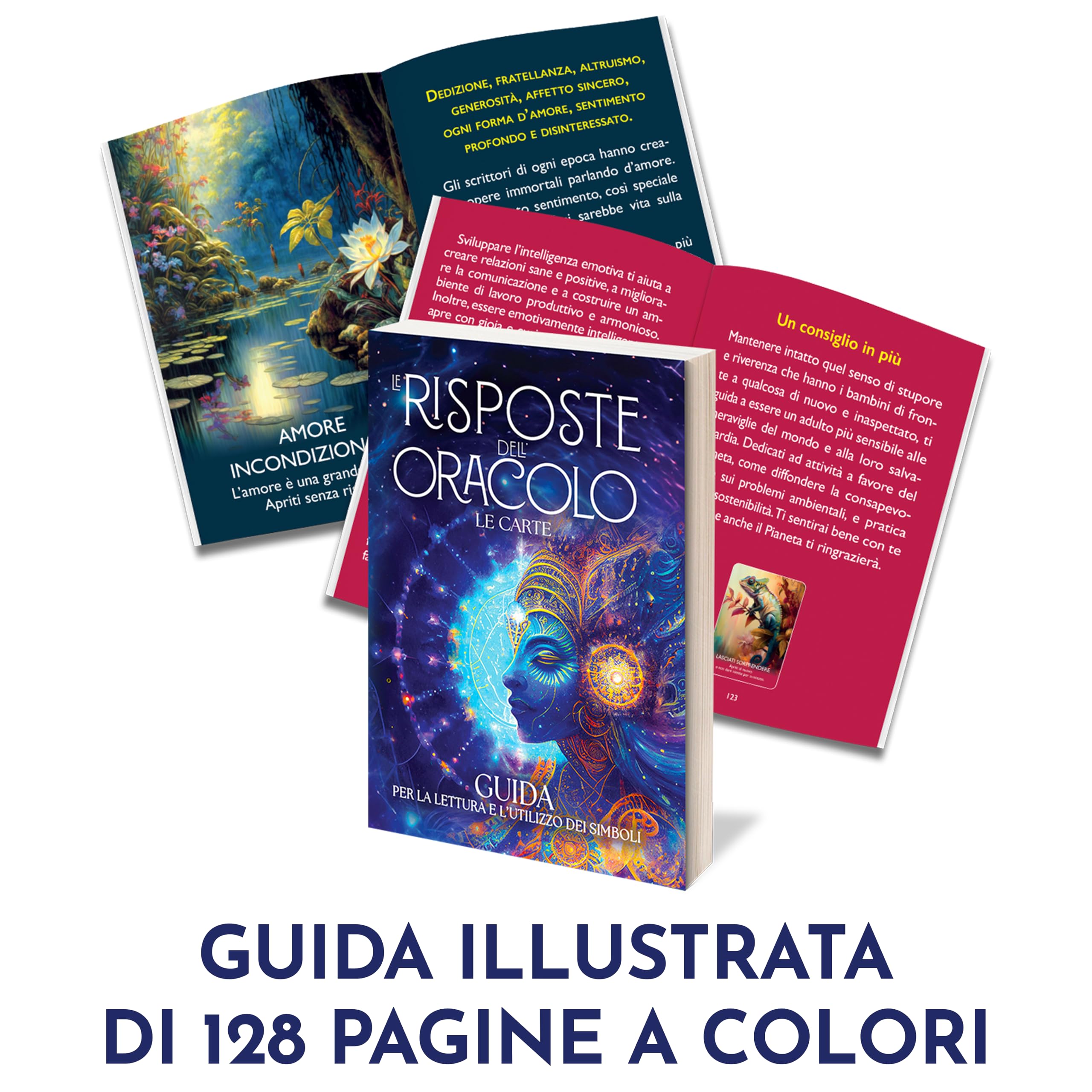 Le Risposte dell'Oracolo. 44 carte con guida illustrata. Fai una domanda leggi ogni giorno una frase. Idea Regalo apprezzato, utile, ottimale per amici, per numerologia e crescita personale