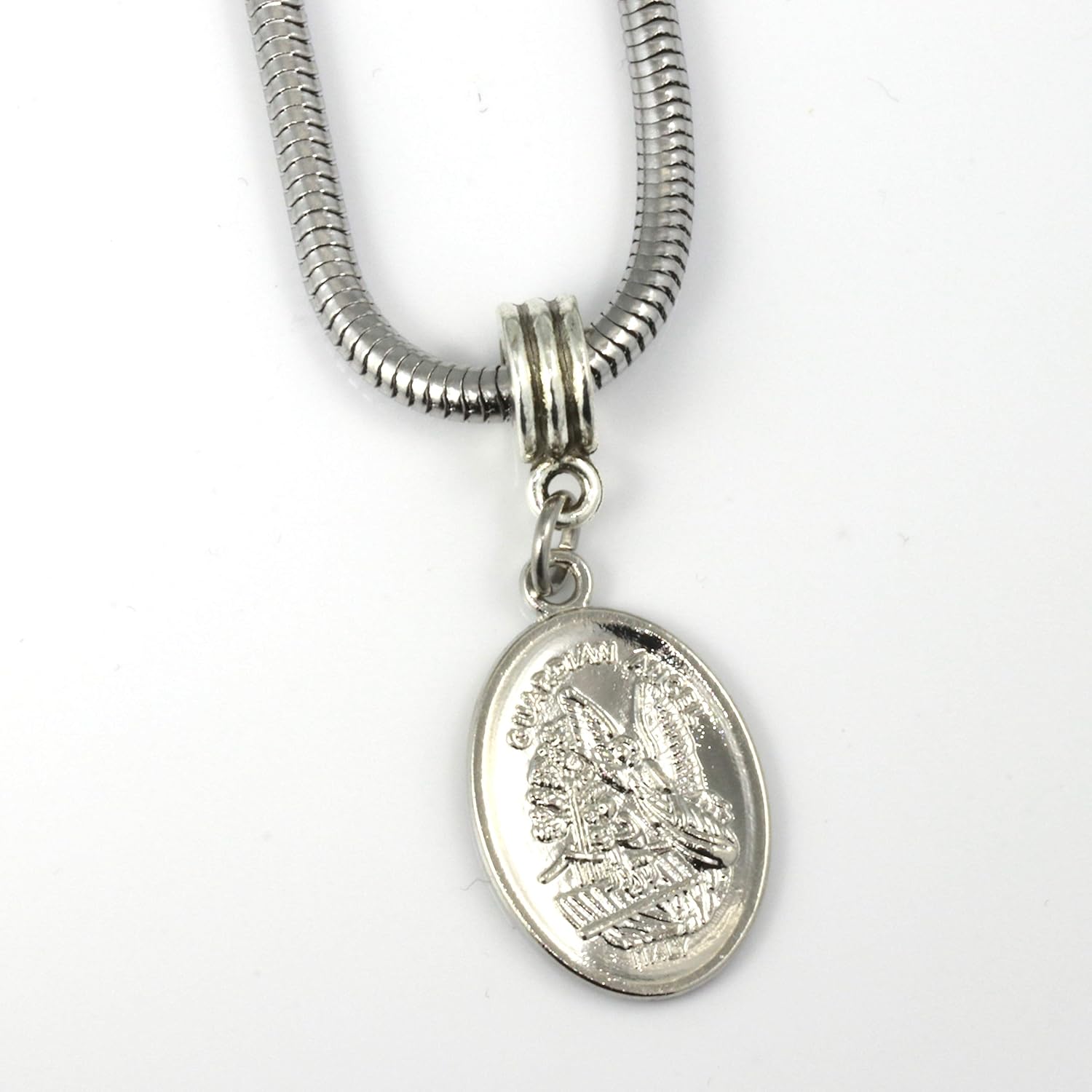 St Michael the Archangel Bracelet - Stainless Steel Snake Chain with Metal Alloy Charm - Archangel Michael San Miguel Arcangel Necklace for Protection and Spirituality - Image 8