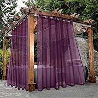 Vista 10 de BONZER Cortinas traslúcidas blancas para patio impermeables para exteriores – 2 paneles con ojales, cortina transparente de gasa para interiores