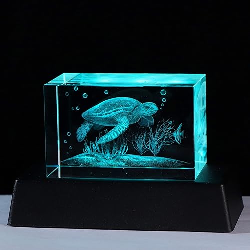 Miniatura 7 de Qianwei Regalos de decoración de tortugas marinas con cristales 3D para mujeres, figuras de tortuga, regalos para amantes de las tortugas, estatua