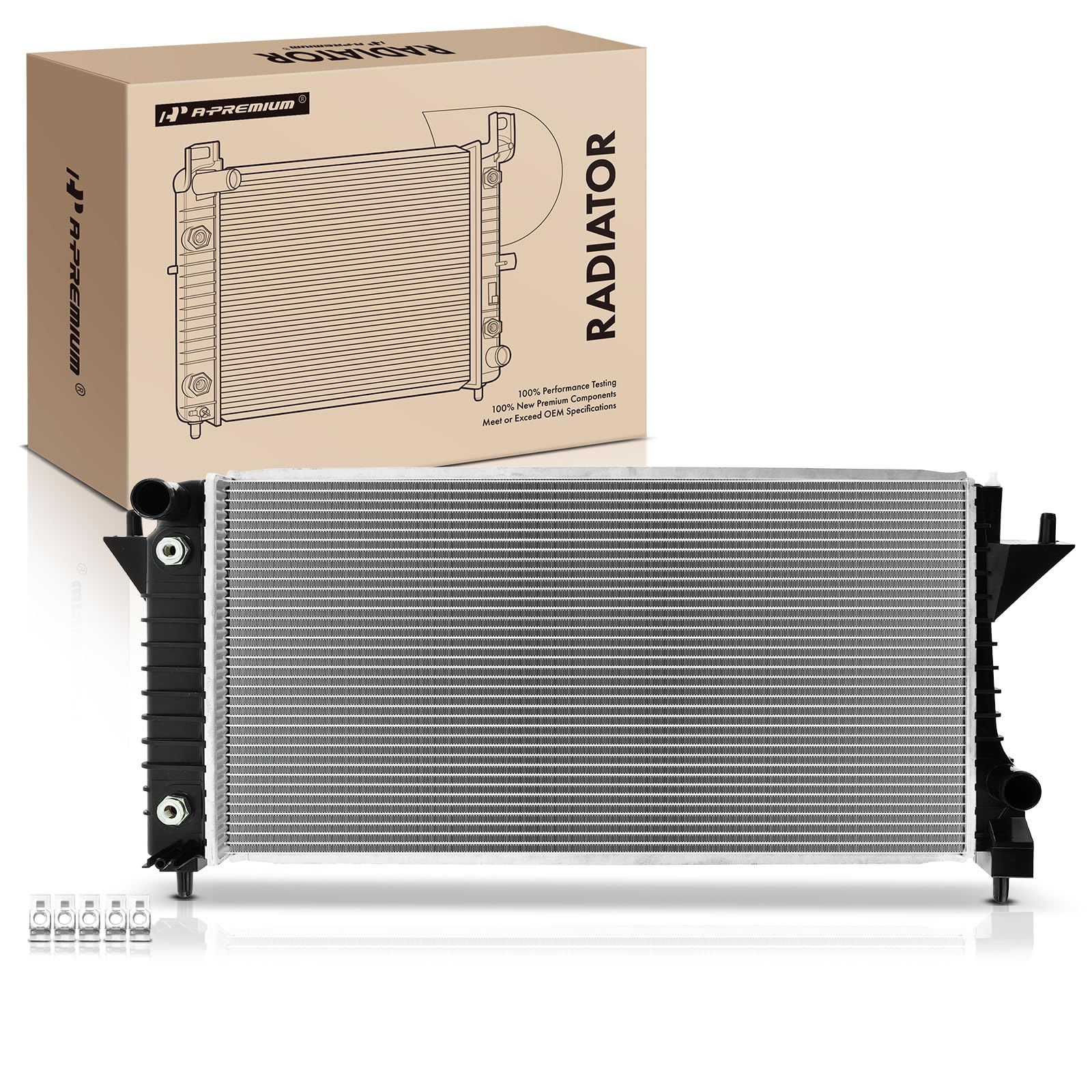 Photo 1 of ***FOR PARTS ONLY /DAMAGED*** A-Premium Engine Coolant Radiator Assembly with Transmission Oil Cooler Compatible with Ford Taurus 1996-2007 & Mercury Sable 1996-2005, 3.0L 3.4L, Automatic Trans.
