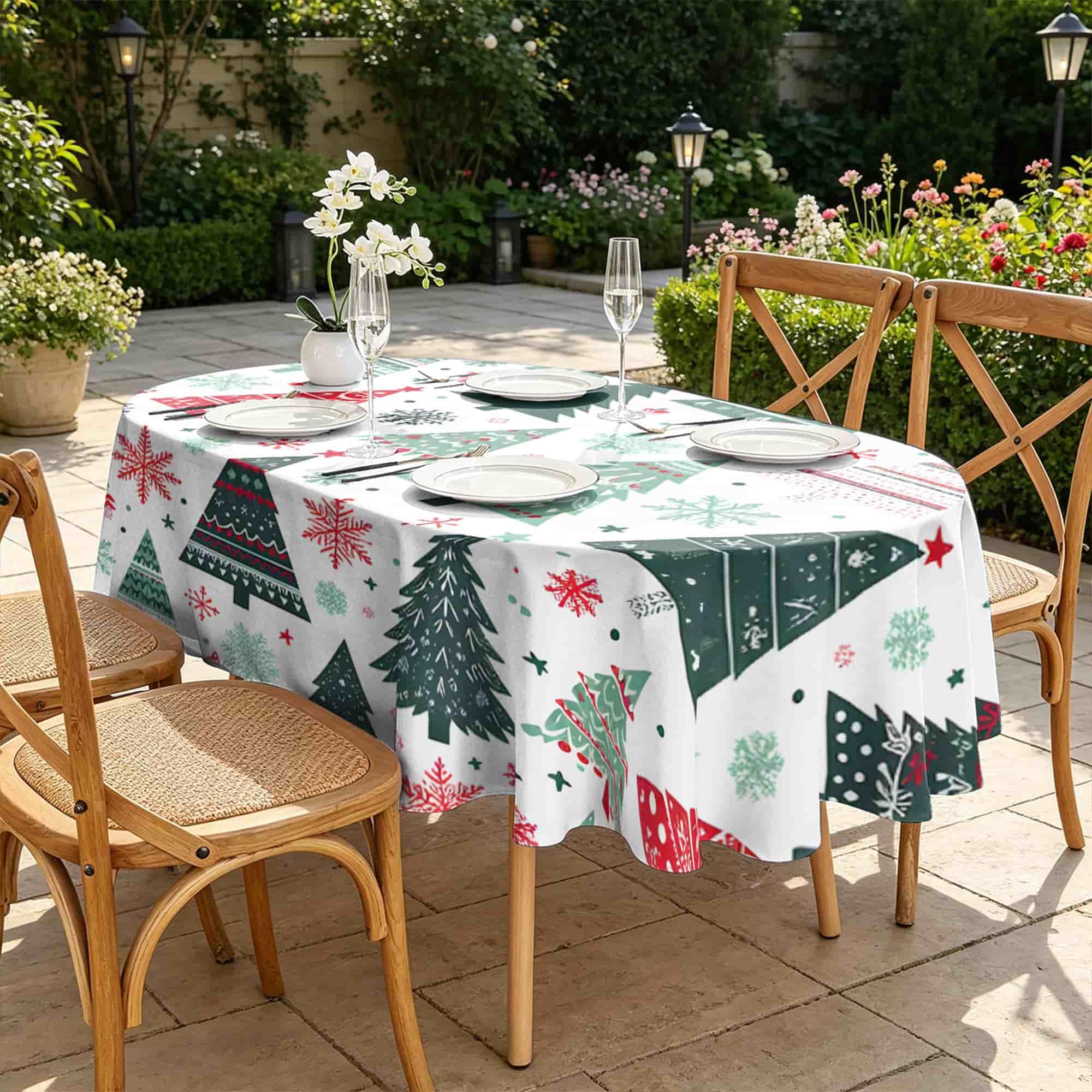 Nappe Ovale 180x240 cm Sapin de NoëL UY20