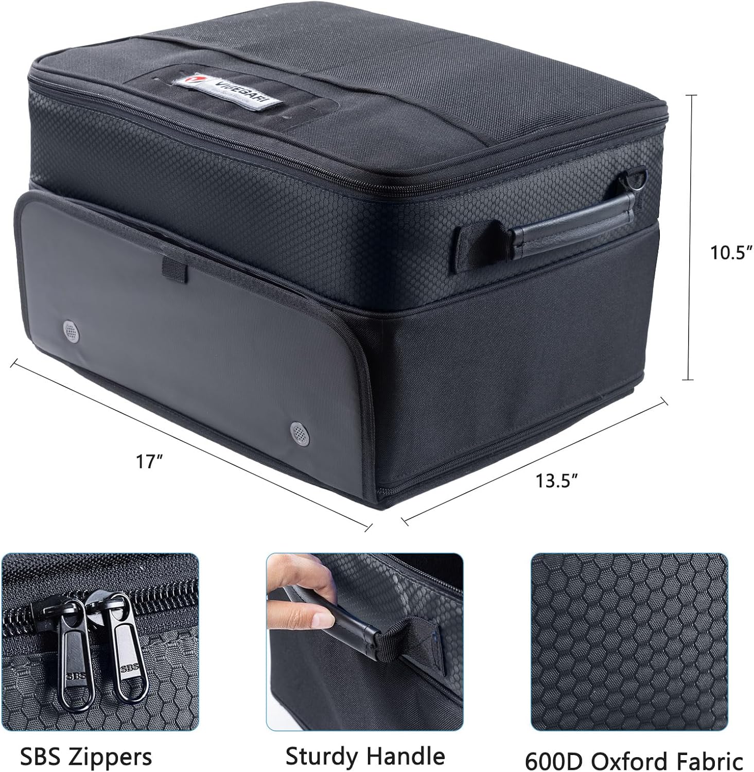 Upgraded Trunk Organizer - Separate Compartment for 2 Pair Shoes, Car Locker Organizer for Golf Balls, Gloves, Accessories