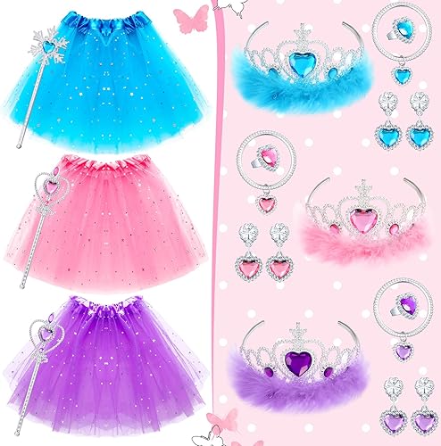 Miniatura 2 de Juego de zapatos de princesa para niñas, juguetes de vestir para niñas, kit de joyería para niñas pequeñas, disfraces de princesa, juguetes para