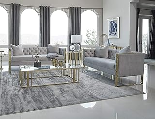 Coaster Home Furnishings Eastbrook 2-Piece Tufted Back Grey Living Room Set