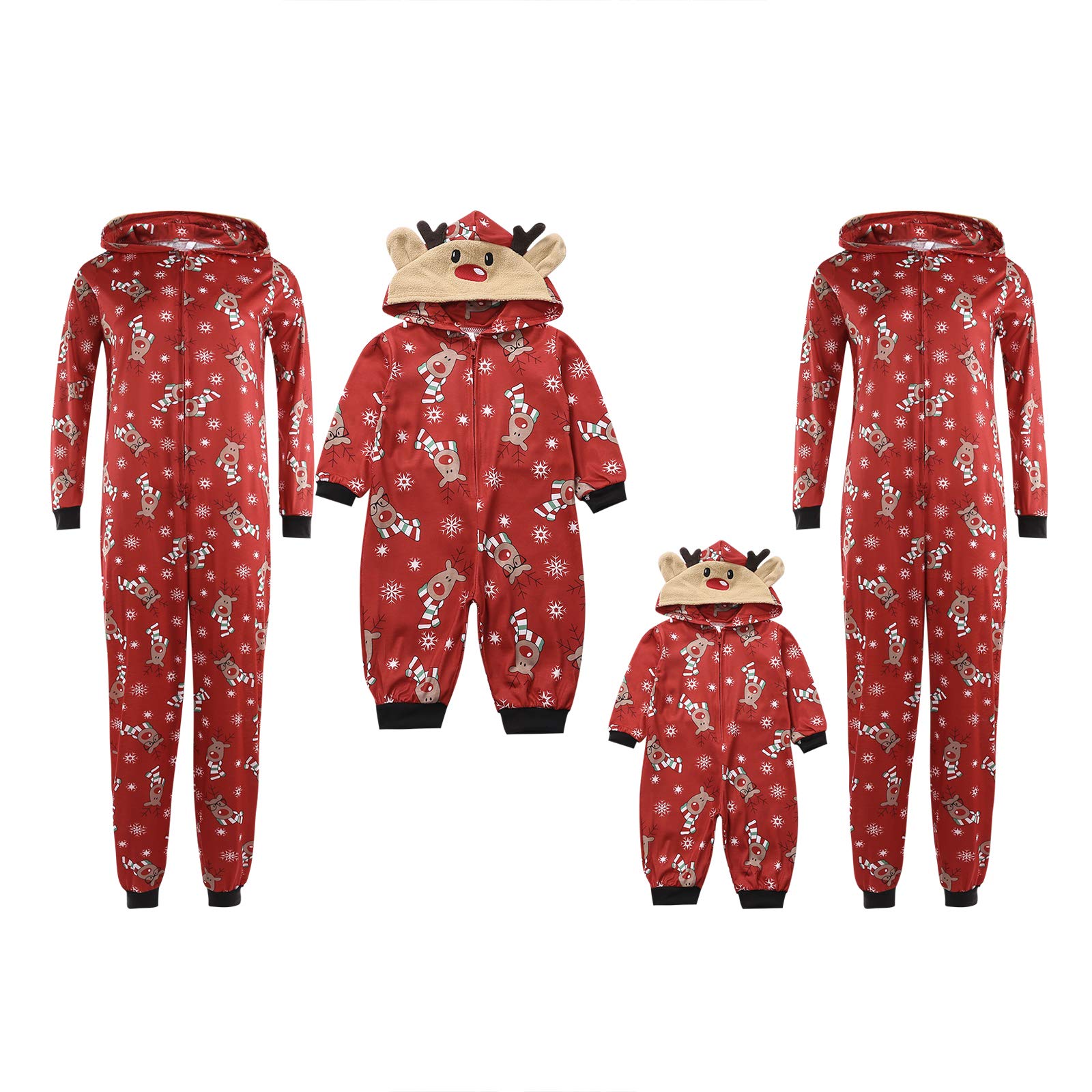 Snapklik.com : Family Christmas Pjs Matching Sets Reindeer Onesie ...