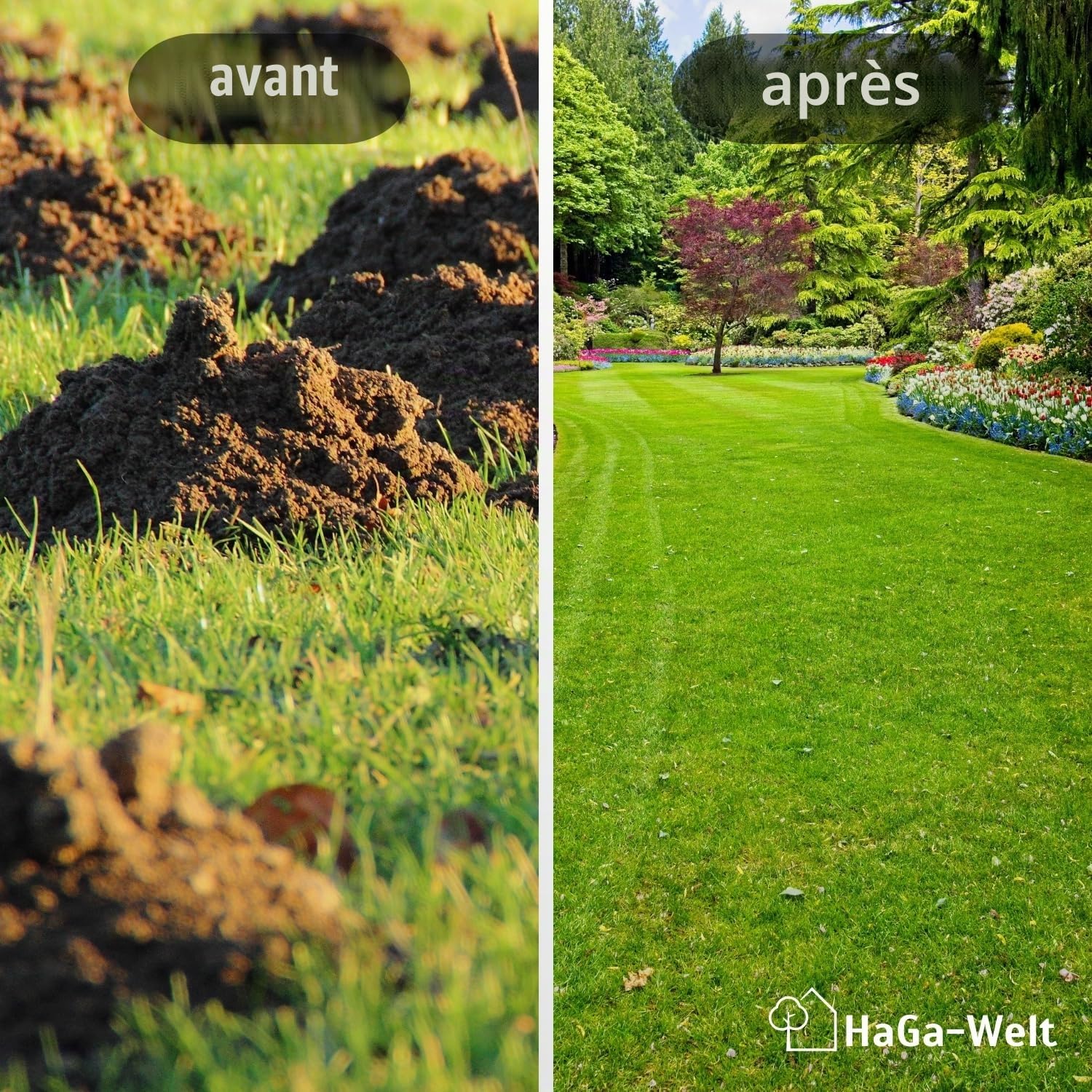 HaGa Grille Anti-Taupe 1,2m x 10m en Plastique Vert pour chasser Les Taupes dans Le Jardin - Chasse-Taupe respectueux des Animaux | Dissuasion des Taupes