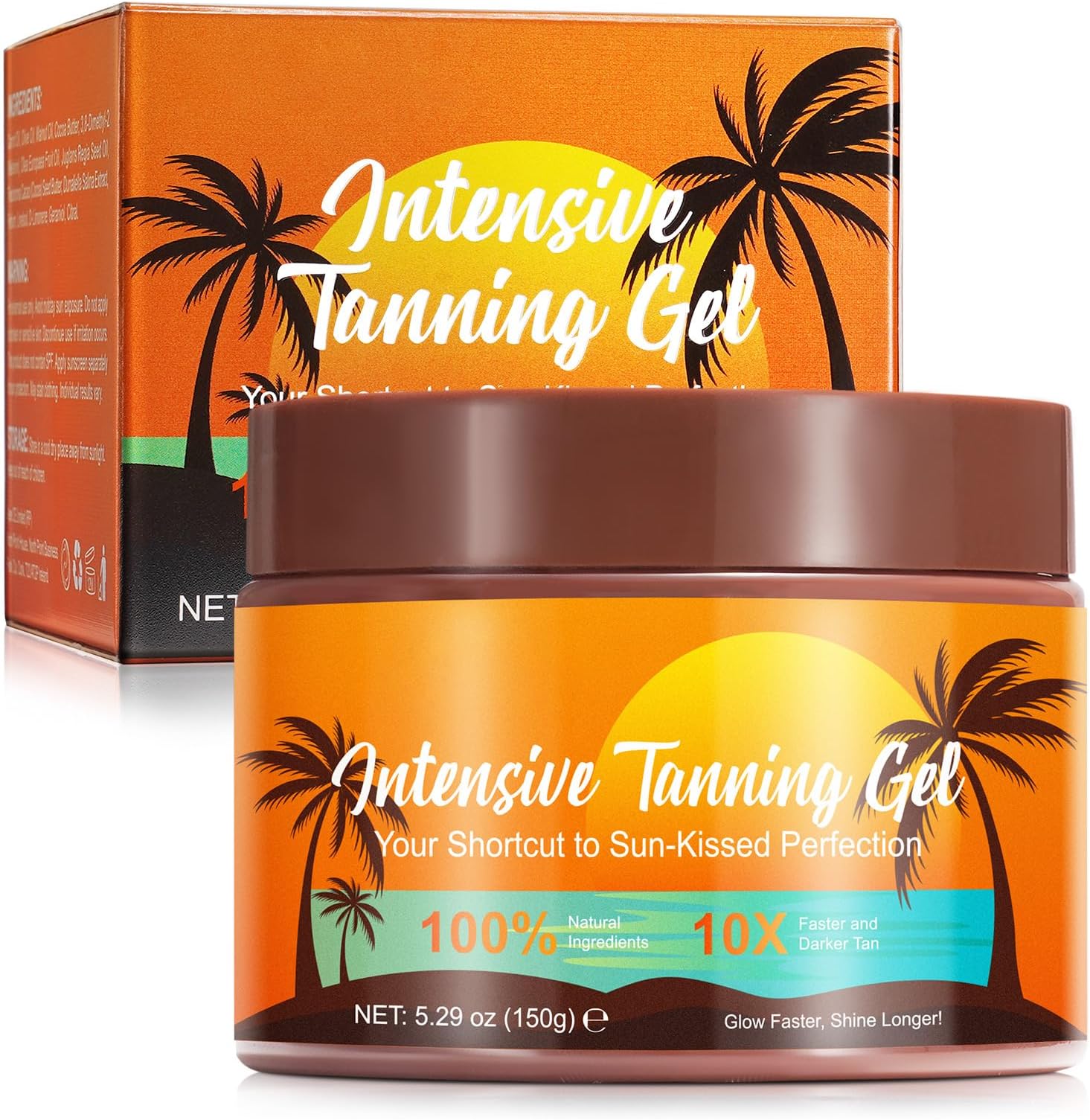Intense Tanning Gel 150G, Carrot Gel, Cream For Sunbeds And Outdoor Sun, Uses 100% Natural Ingredients To Achieve A Tan