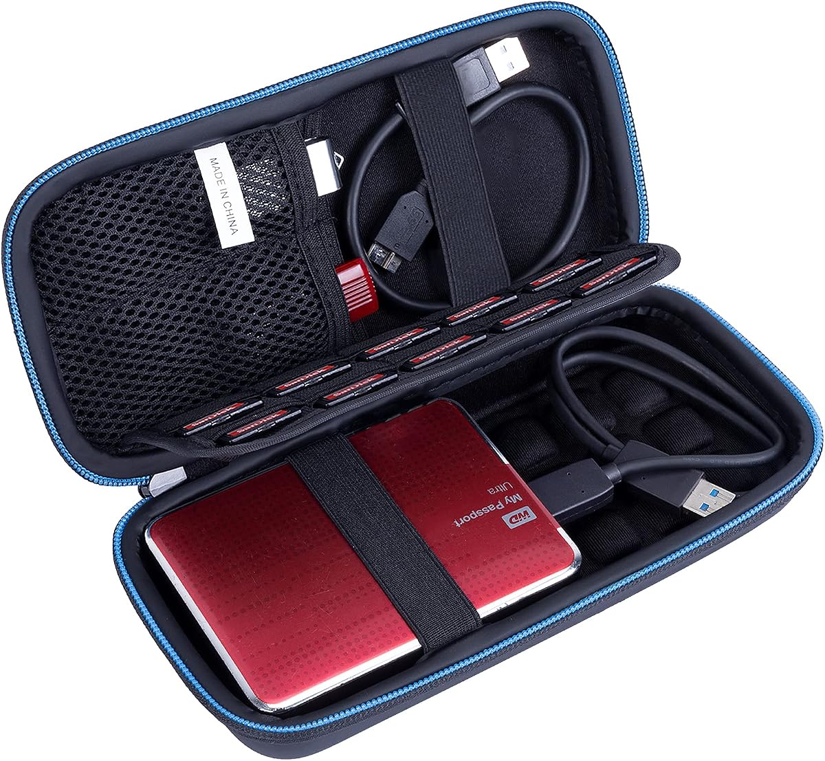Hard Travel Case for Western Digital/Seagate Portable Hard Drive | Compatible with Western Digital WD Seagate 1TB 2TB 3TB 4TB My Passport Elements SE Portable External Drive USB
