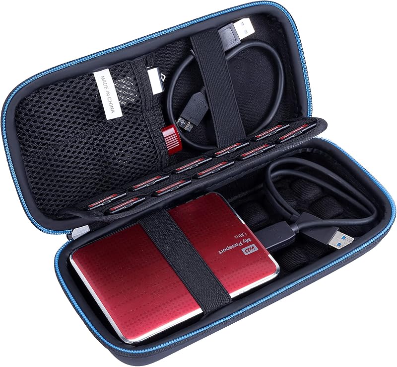 Hard Travel Case for Western Digital/Seagate Portable Hard Drive | Compatible with Western Digital WD Seagate 1TB 2TB 3TB 4TB My Passport Elements SE Portable External Drive USB