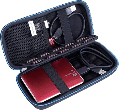 Hard Carrying Case Replacement for Western Digital Seagate Expansion Toshiba Canvio My Passport Elements Portable Hard Drive Game Drive 1TB 2TB 3TB 4TB 5TB,Black