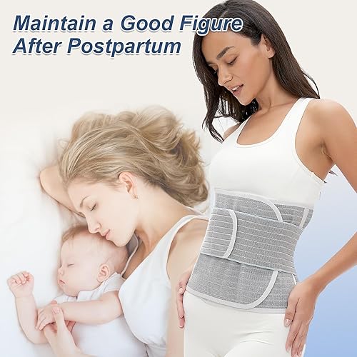 Miniatura 7 de Banda para el vientre posparto, faja abdominal poscirugía, cinturón de recuperación de sección C, cinturón de soporte de cinturapelvis para