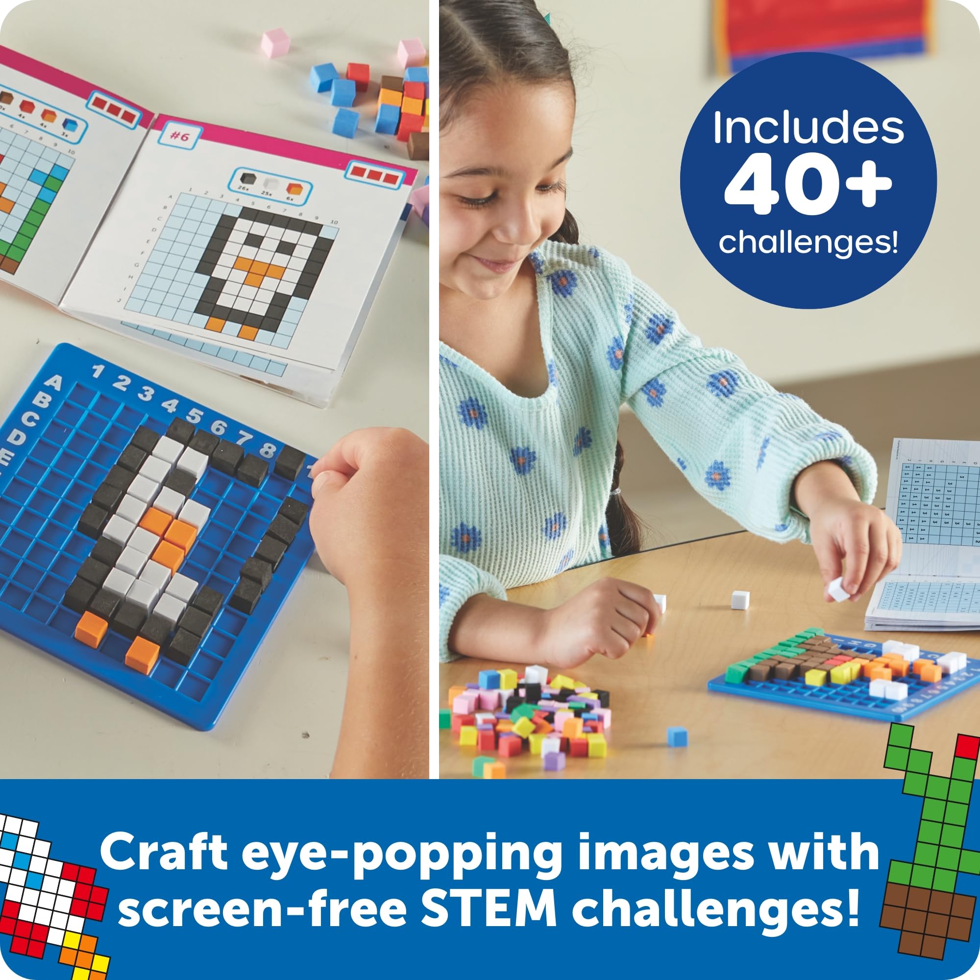 Amazon.com: Learning Resources STEM Explorers Pixel Art Challenge