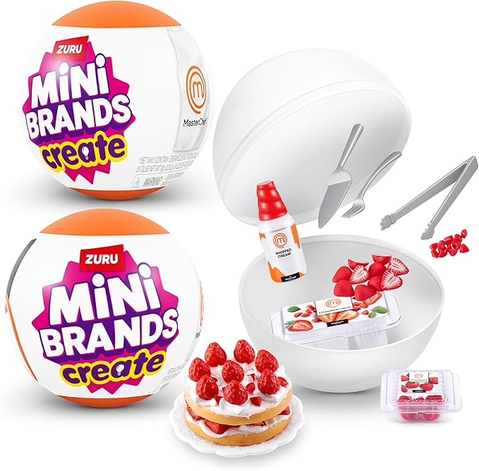 Master Chef Mini Brands Series 1 (2 Pack) - Collect and Create 11 MasterChef Dishes, DIY Resin Play, Non-Edible Collectible