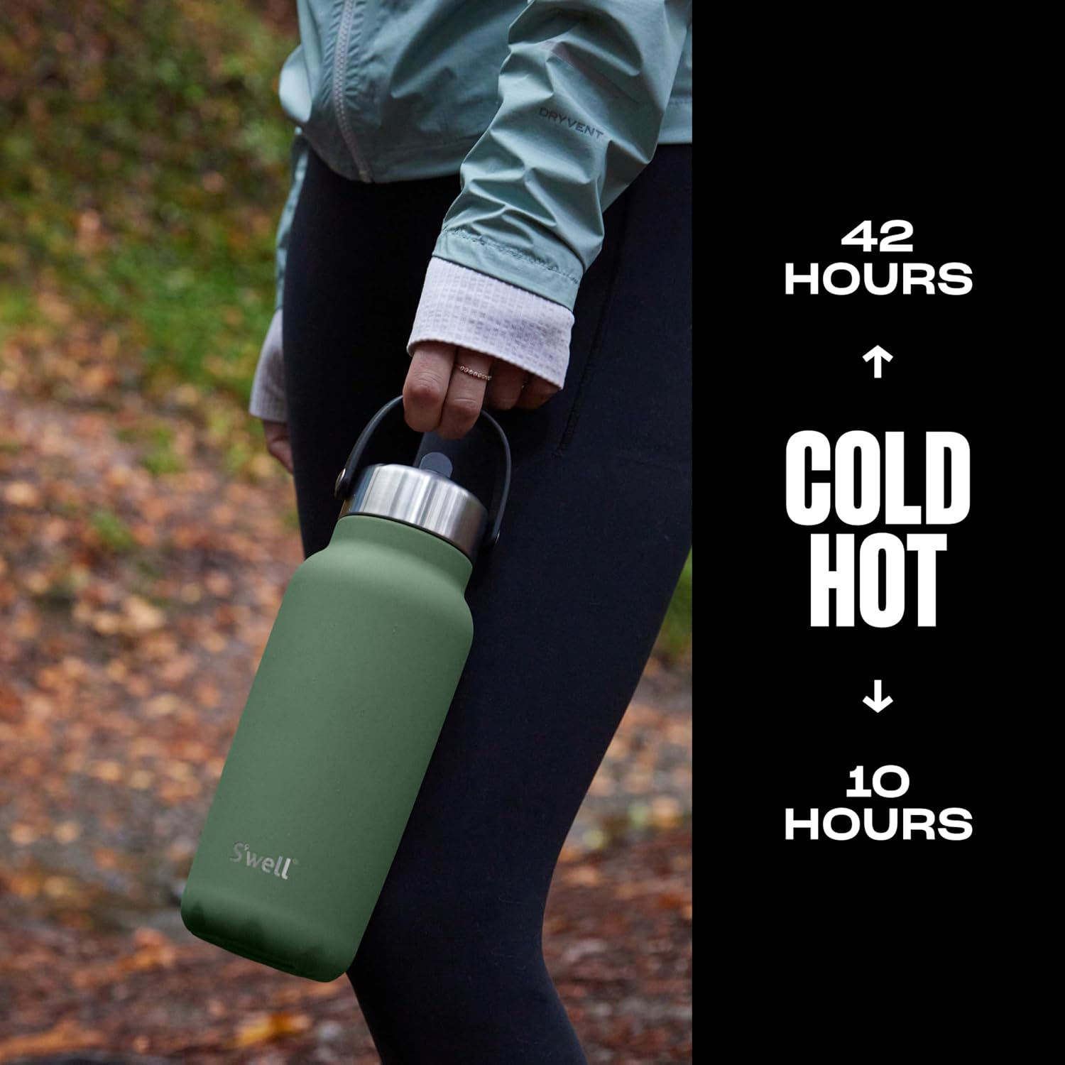 S'well Recycled Stainless Steel Explorer with Flip Straw Lid, 32oz, Green Jasper, Triple Layered Vacuum Insulated Containers Keeps Drinks Cold for 42 Hours and Hot for 10 - Image 2