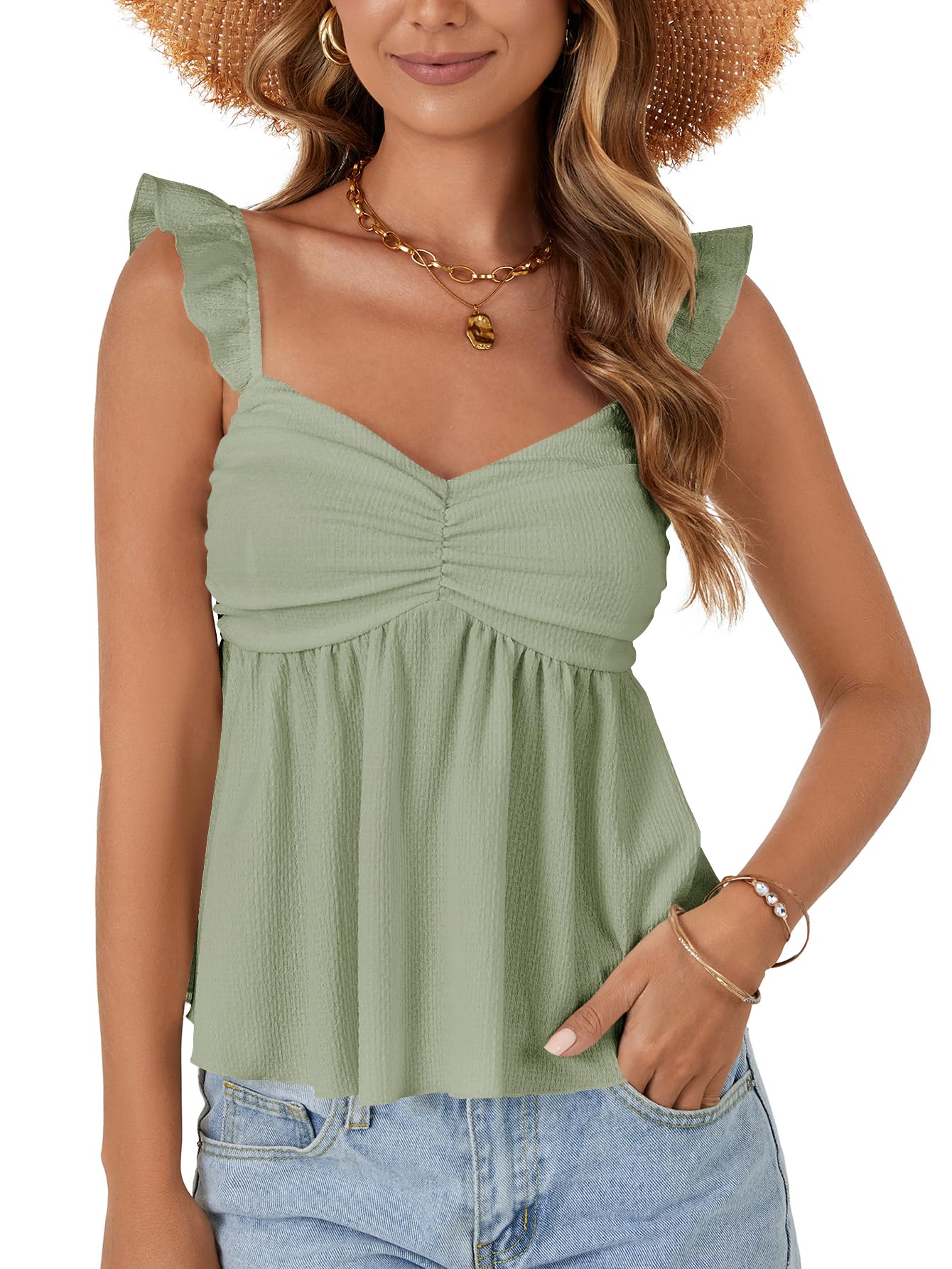 LYANER Women's Sleeveless Casual Tank Tops