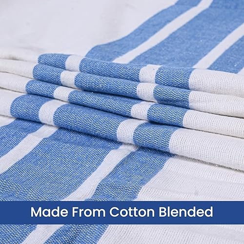 Miniatura 10 de Linteum Textile - Manta de baño para pacientes hospitalarios mezclados de algodón, manta de cama tamaño Queen, manta ligera, 90 x 90 pulgadas, 2.25