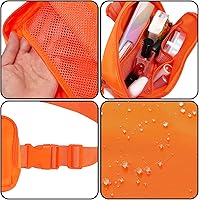 Vista 16 de Riñonera, bolsa para cinturón, correa ajustable ajustable de 40 pulgadas, para mujeres y hombres Beige