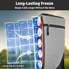 Ice Pack for Golf Cooler Bag - Slim and Long-Lasting Reusable Freezer Packs - Keep Coolers Cold for Hours - Ideal for Golf, Camping, Beach, Coolers, Cans, and Cold Packs for Travel
