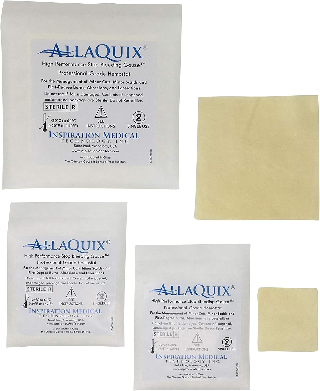 Buy Combo Pack AllaQuix Stop Bleeding Gauze Pack of 3 Online in India. B074NLFZMP
