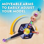 National Geographic Glow-in-The-Dark Solar System Model Kit for Kids - Build & Paint a 3D Planetary Model with Movable Arms, STEM Projects for Kids Ages 8-12, Space Themed Bedroom Decor